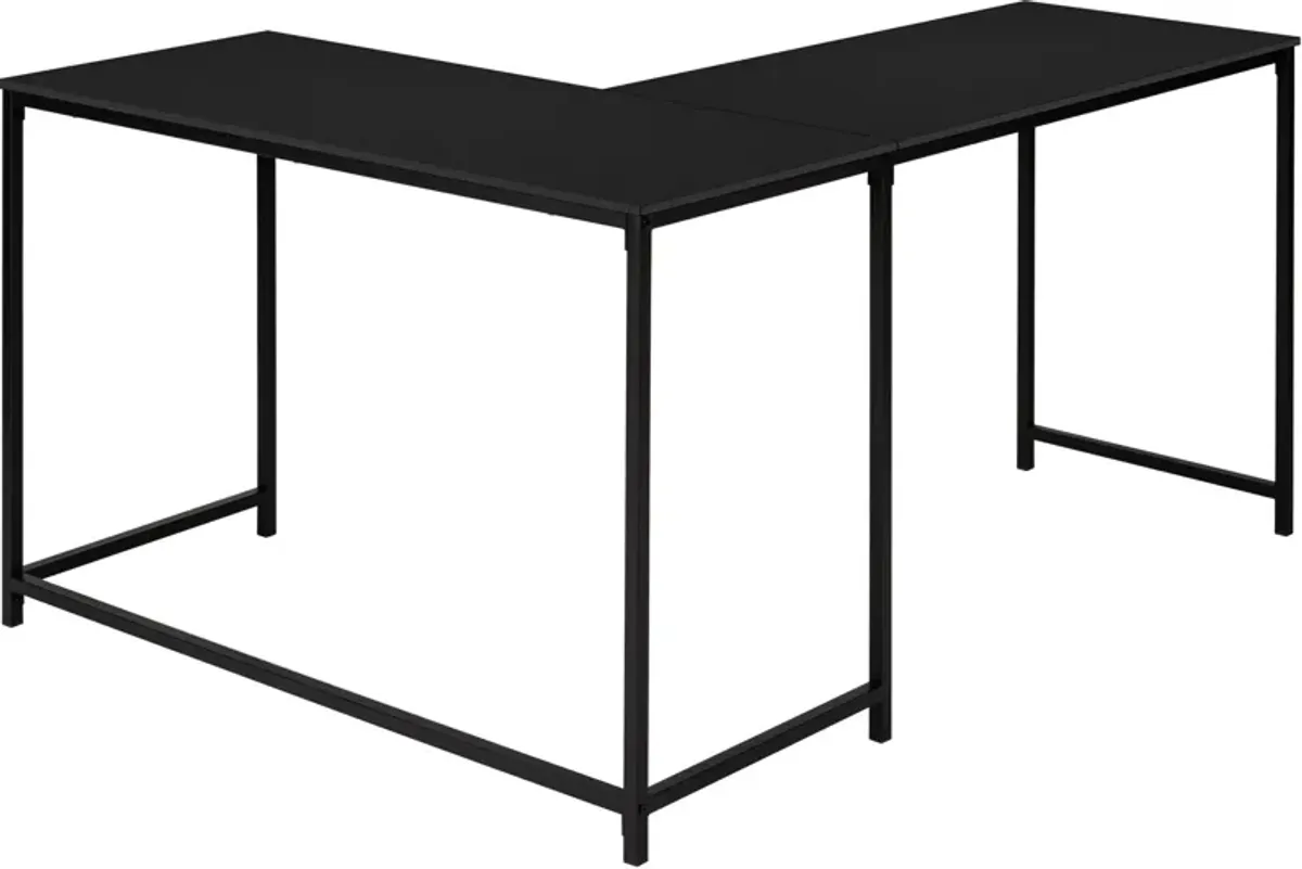 Aethel L-Shaped Desk - Black