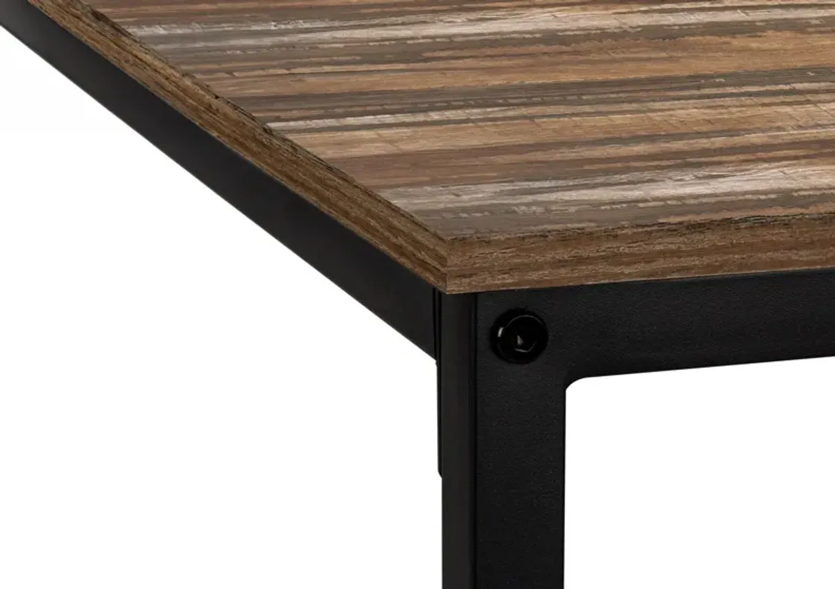 Aethel L-Shaped Desk - Brown/Black