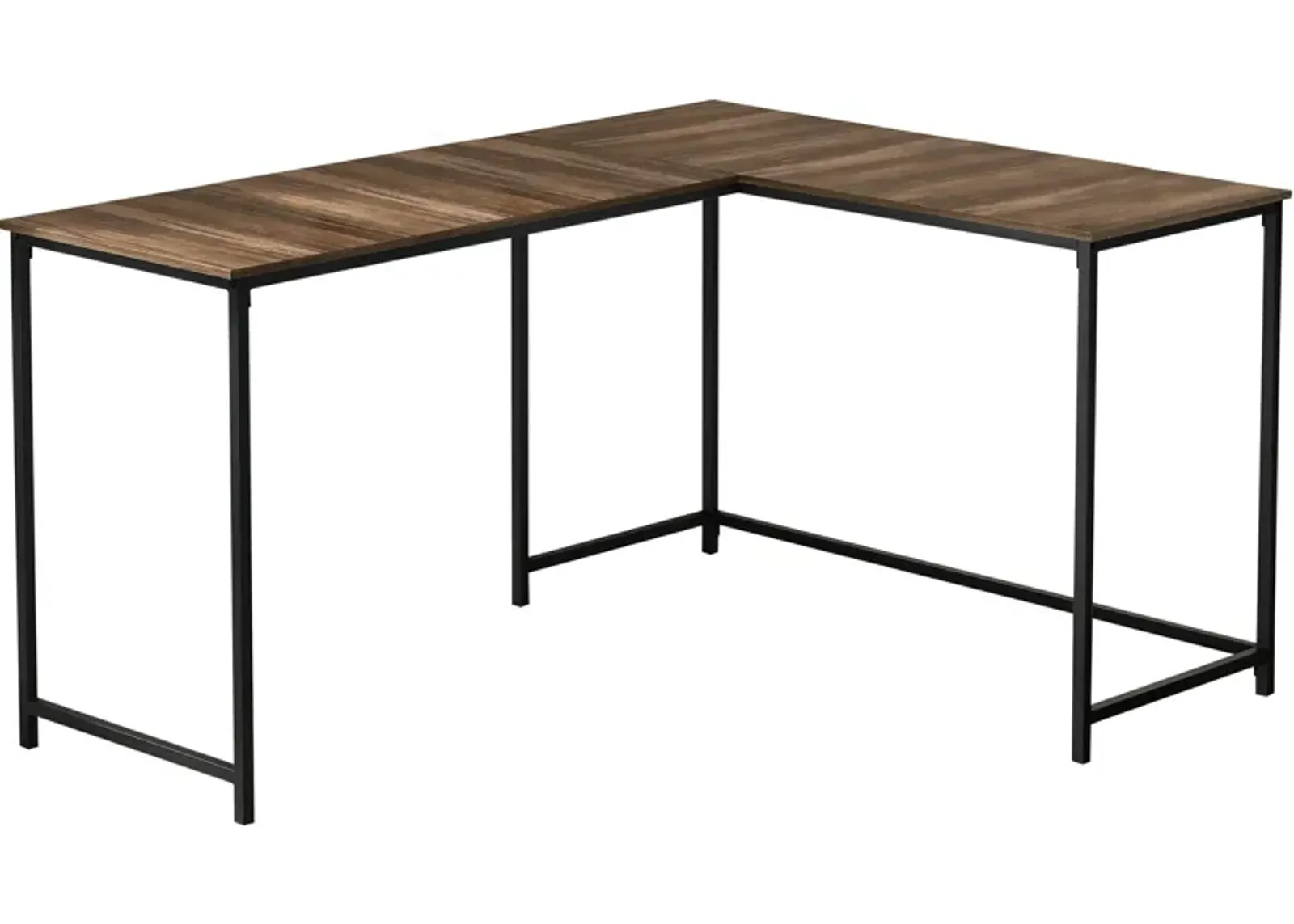 Aethel L-Shaped Desk - Brown/Black