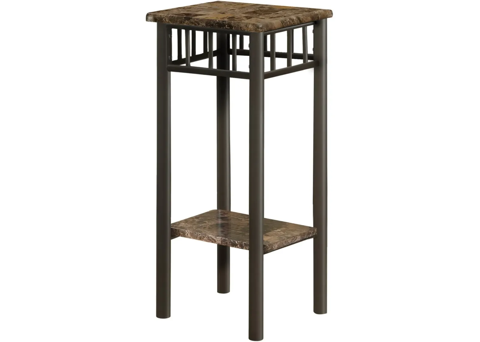 Ebba End Table - Brown Marble