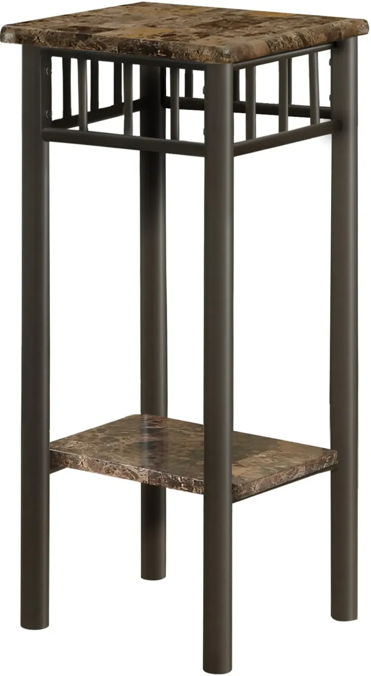 Ebba End Table - Brown Marble