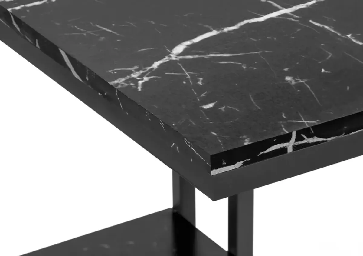 Bessie End Table - Black Marble