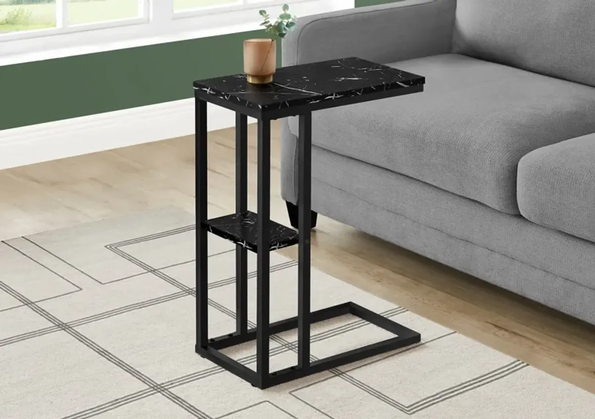 Bessie End Table - Black Marble