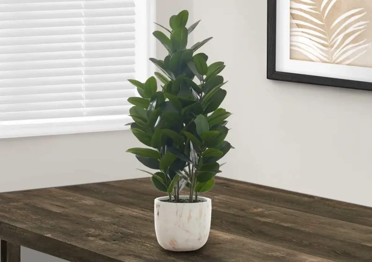 Faux 2' Garcinia Tree with White Planter