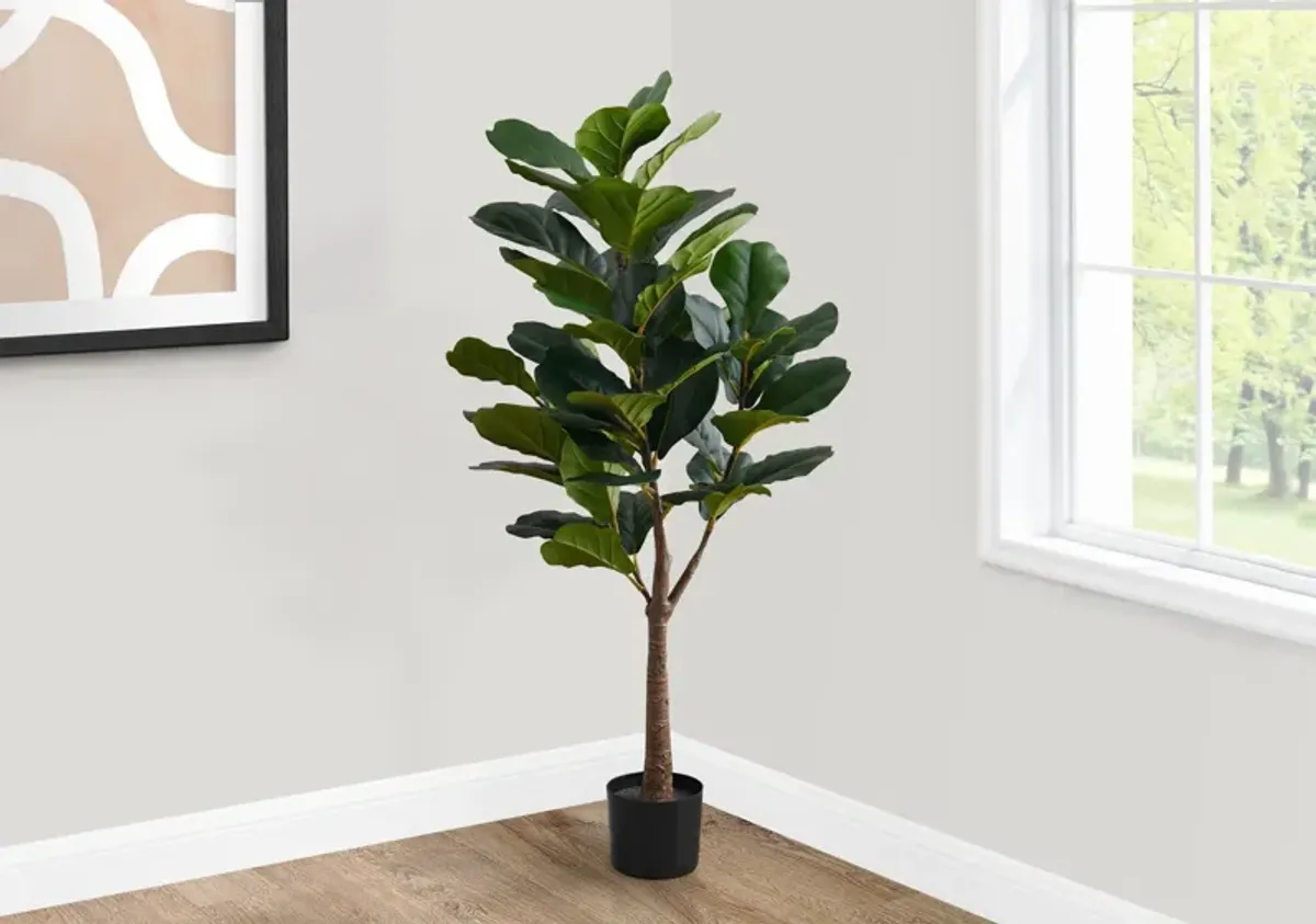 Faux 3' Fiddle Leaf Fig Tree with Black Planter