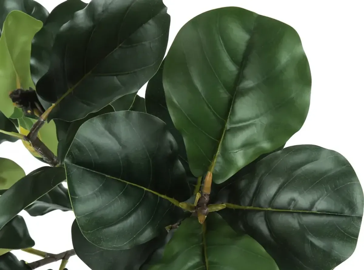 Faux 3' Fiddle Leaf Fig Tree with Black Planter