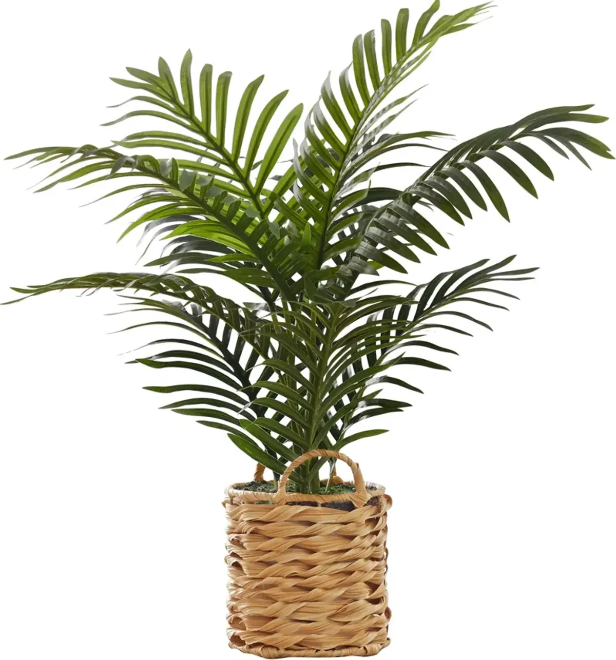 Faux 2' Palm Tree with Woven Planter