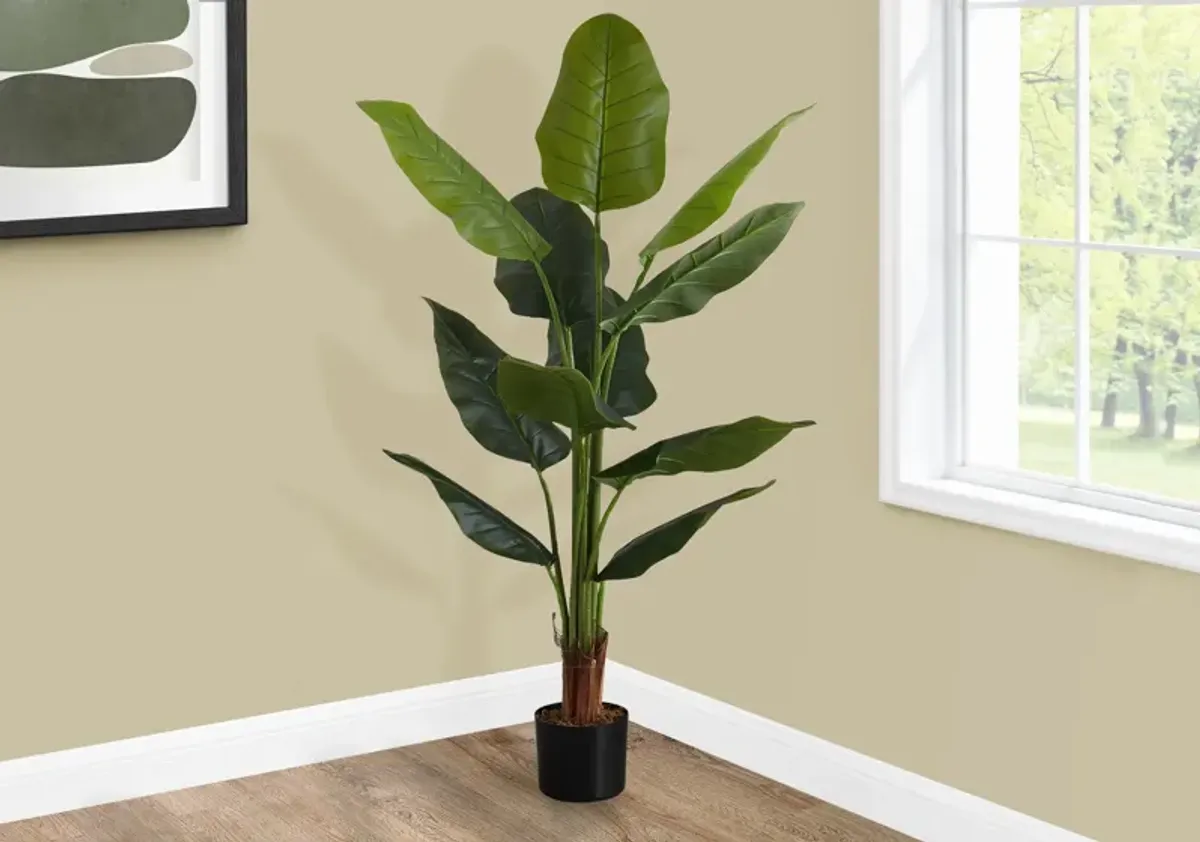 Faux 4' Strelitzia Tree with Black Planter