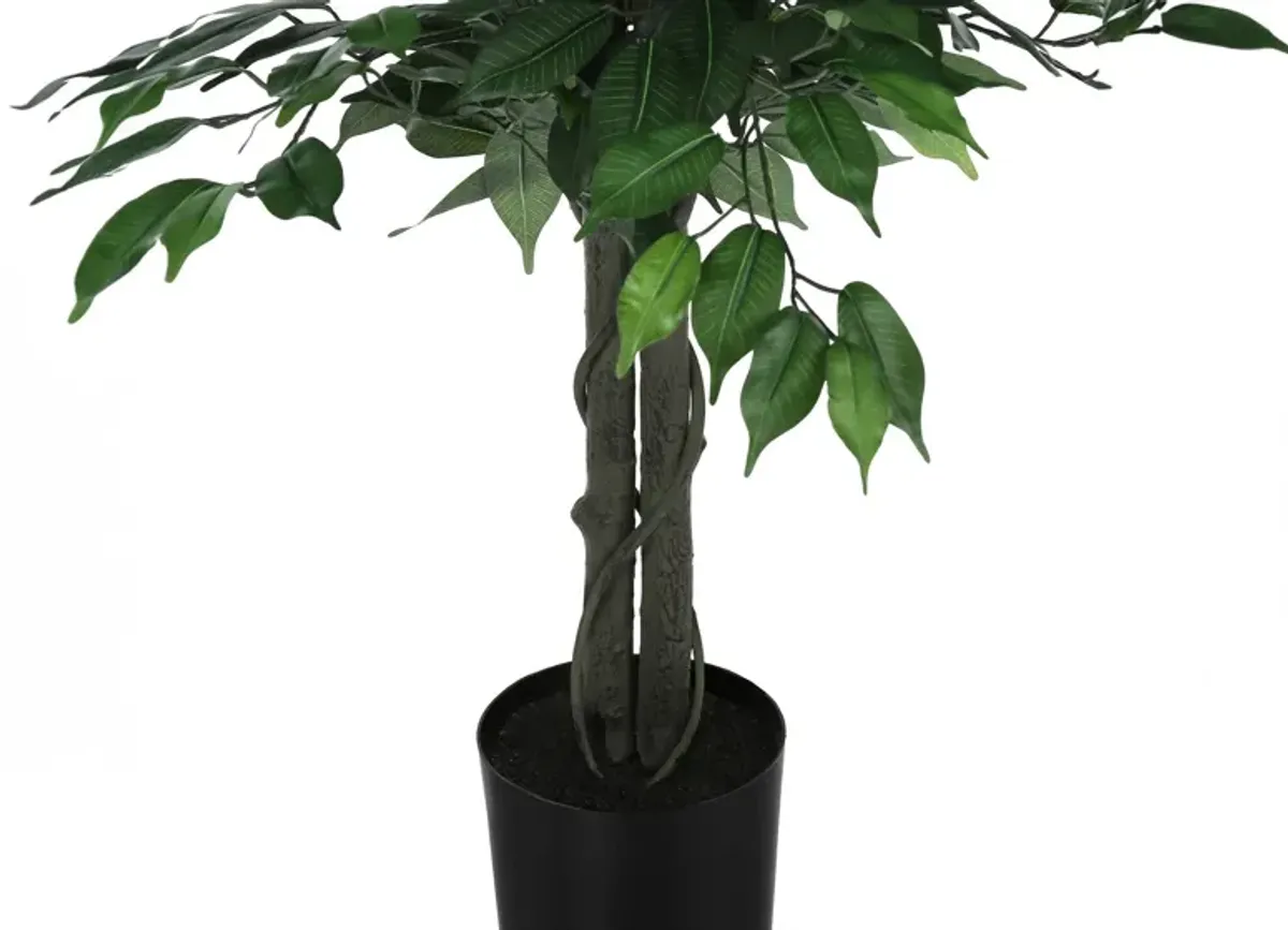 Faux 4' Ficus Tree with Black Planter