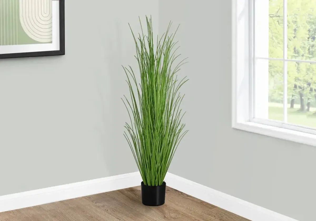 Faux 3' Grass Tree with Black Planter