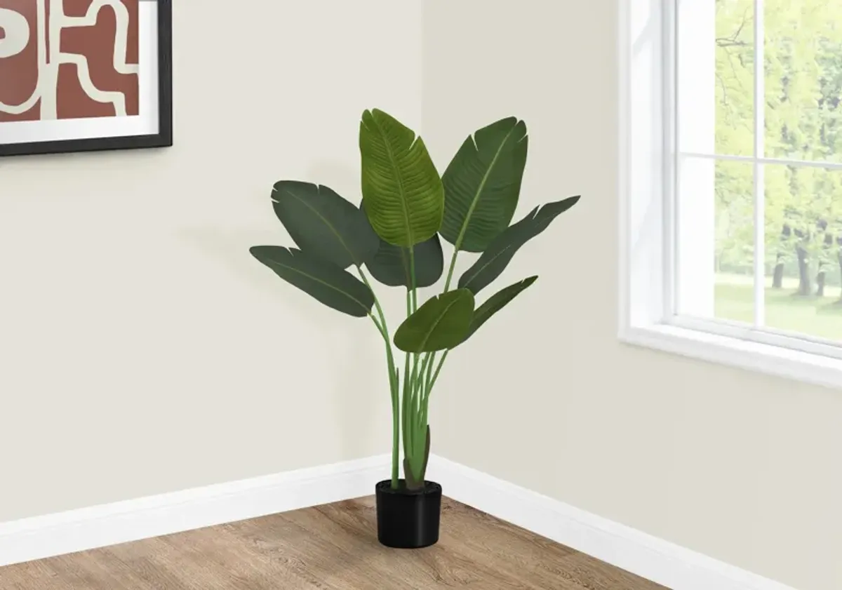 Faux 3' Bird of Paradise Tree with Black Planter