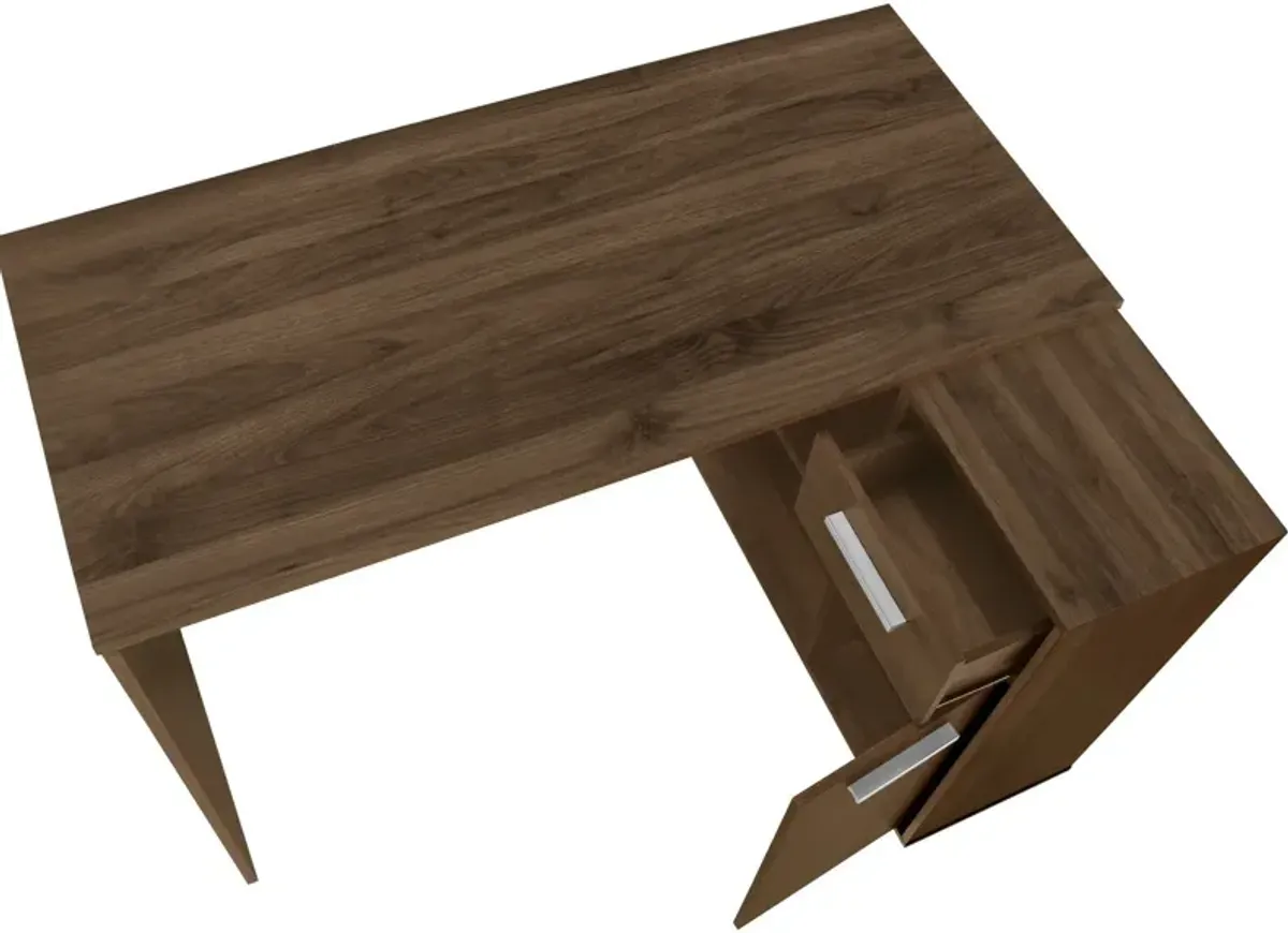 Mark L-Shaped Desk - Walnut