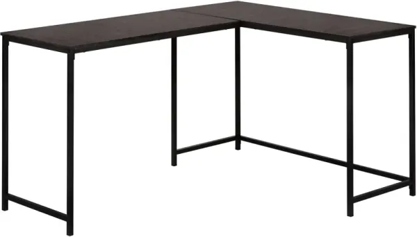 Aethel L-Shaped Desk - Brown
