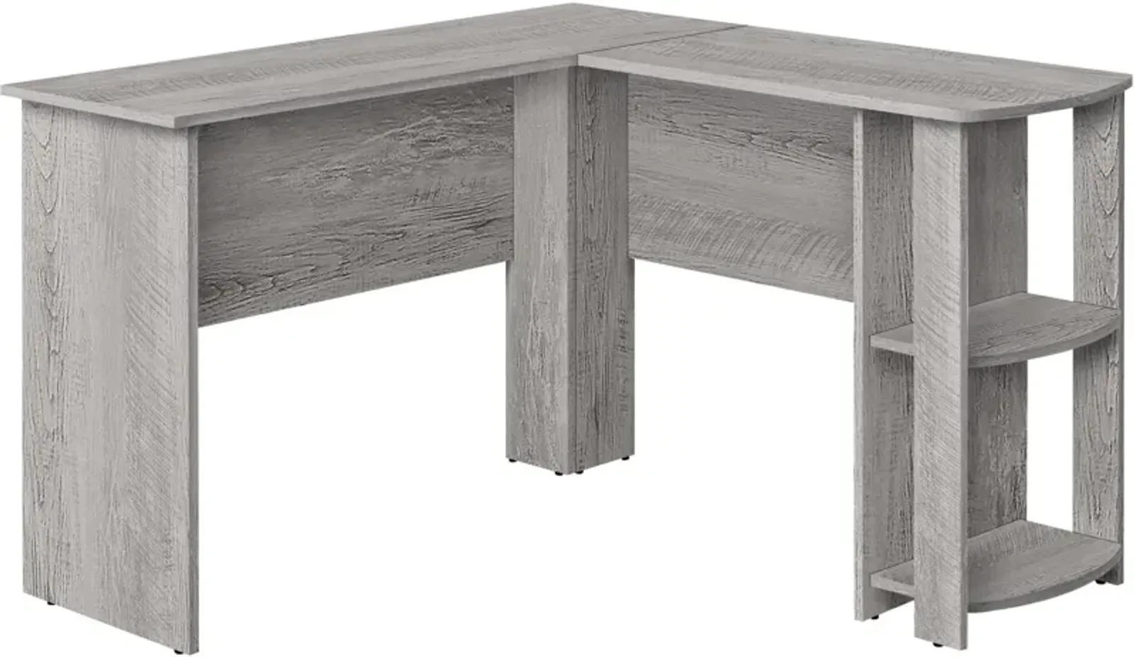 Moses L-Shaped Desk - Gray