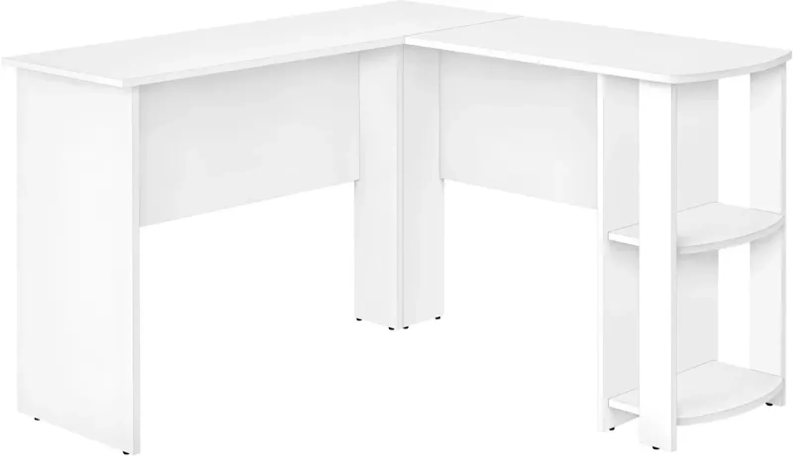 Moses L-Shaped Desk - White