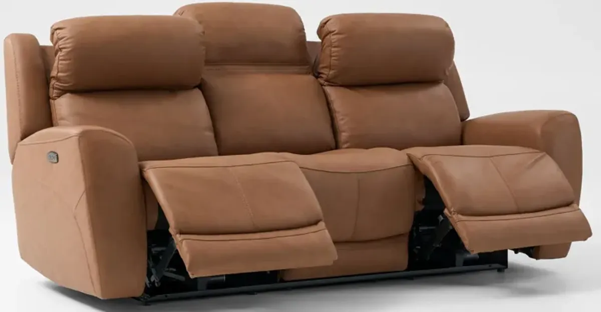 Kenyon Dual-Power Reclining Sofa - Tan