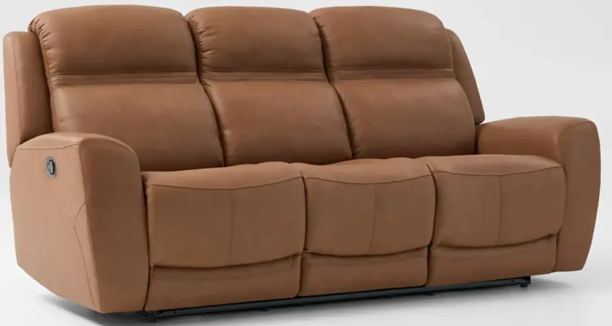 Kenyon Manual Reclining Sofa and Recliner Set - Tan