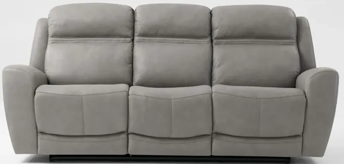 Kenyon Manual Reclining Sofa and Recliner Set - Light Gray