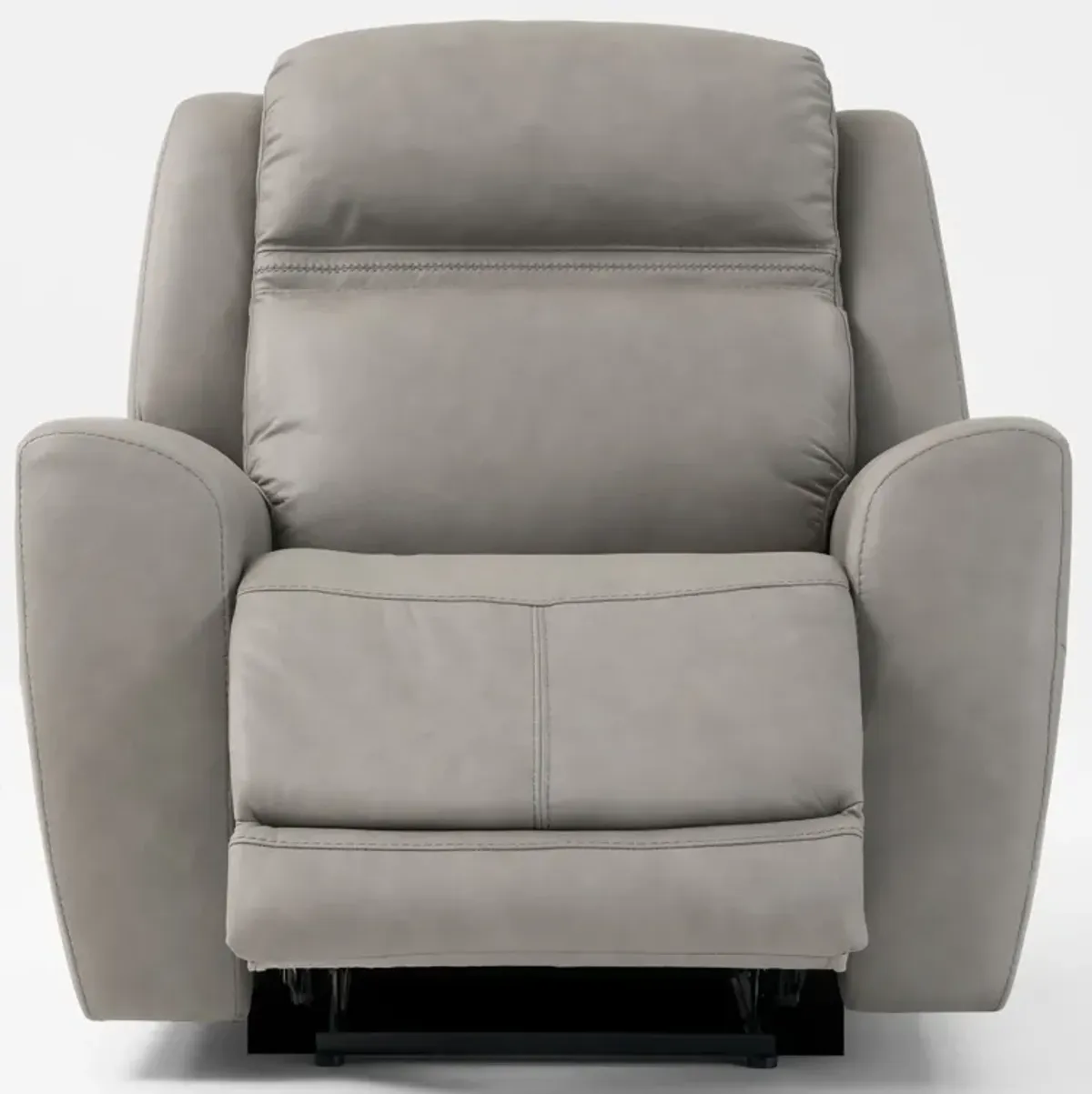 Kenyon Manual Reclining Sofa, Loveseat with Console, and Recliner Set - Light Gray