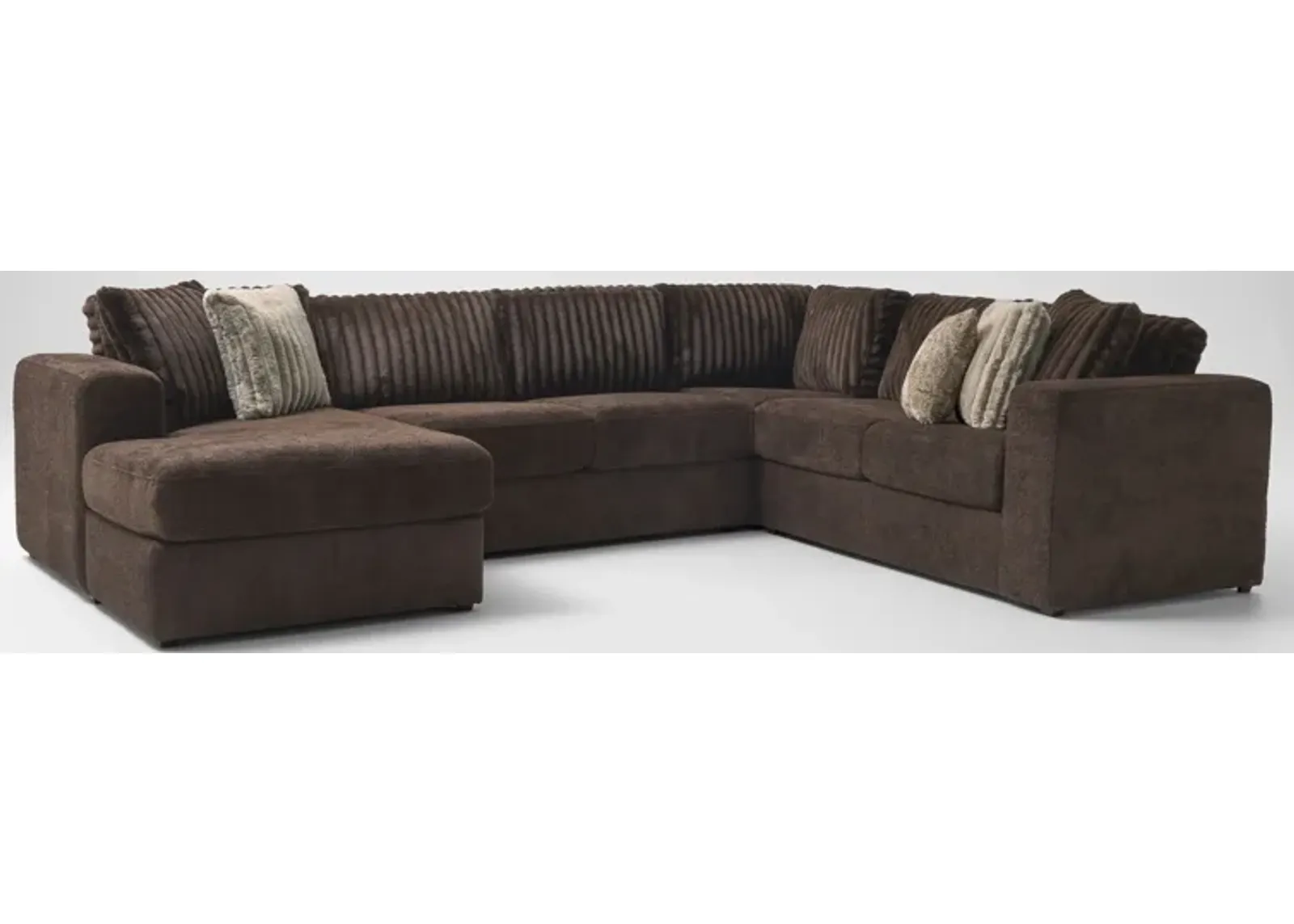 Nori 4-Piece Sectional with Left-Facing Chaise - Espresso