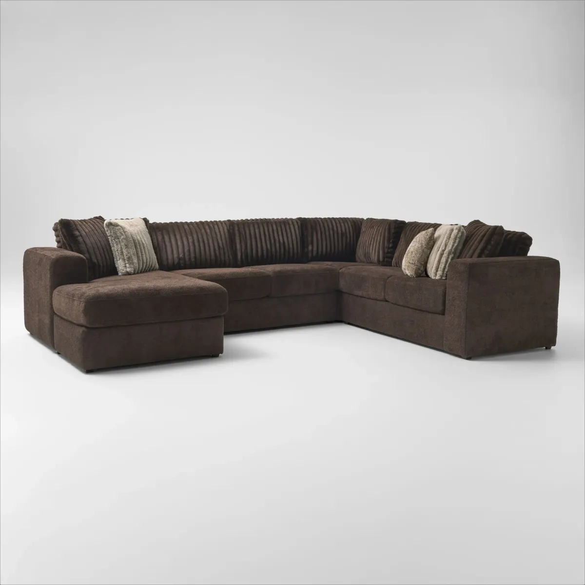 Nori 4-Piece Sectional with Left-Facing Chaise - Espresso