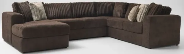 Nori 4-Piece Sectional with Left-Facing Chaise - Espresso
