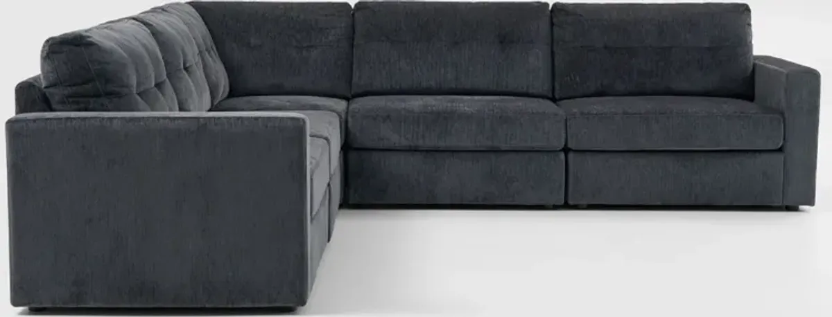 Martino 5-Piece Sectional and Ottoman - Midnight