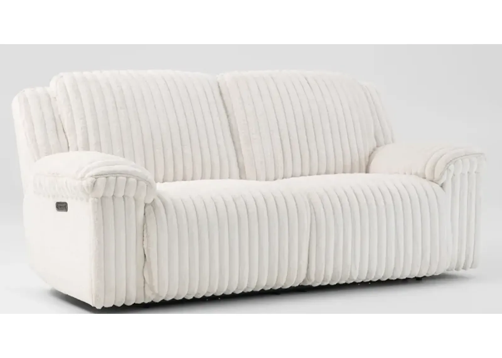 Rafi Dual-Power Reclining Sofa - White