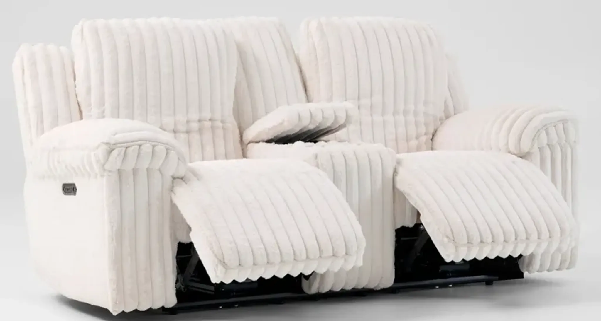 Rafi Dual-Power Reclining Sofa, Loveseat and Recliner Set - White ...