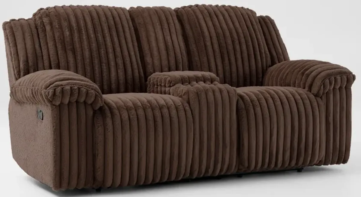 Rafi Manual Reclining Sofa and Loveseat Set - Espresso