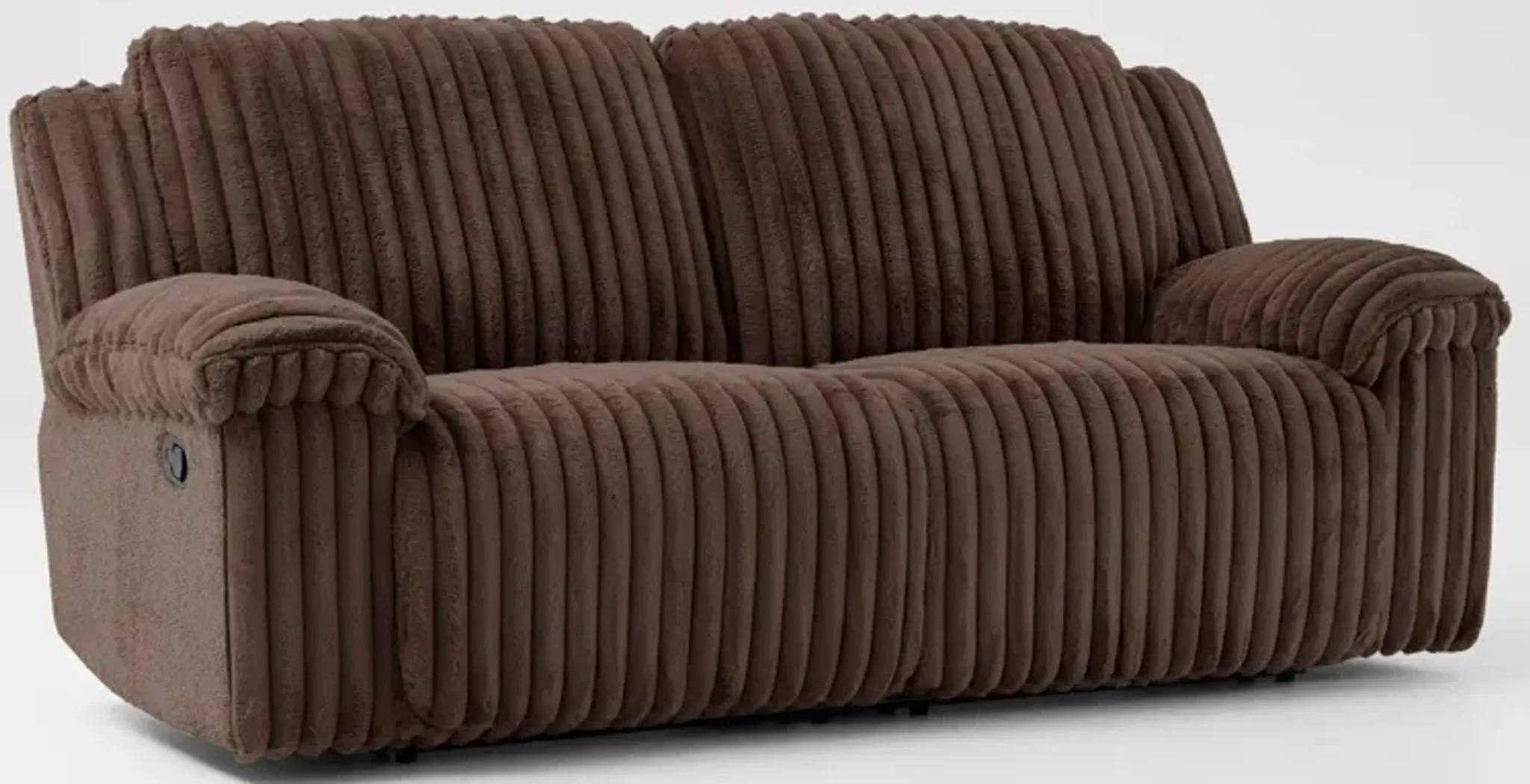 Rafi Manual Reclining Sofa and Loveseat Set - Espresso | Furniture.com