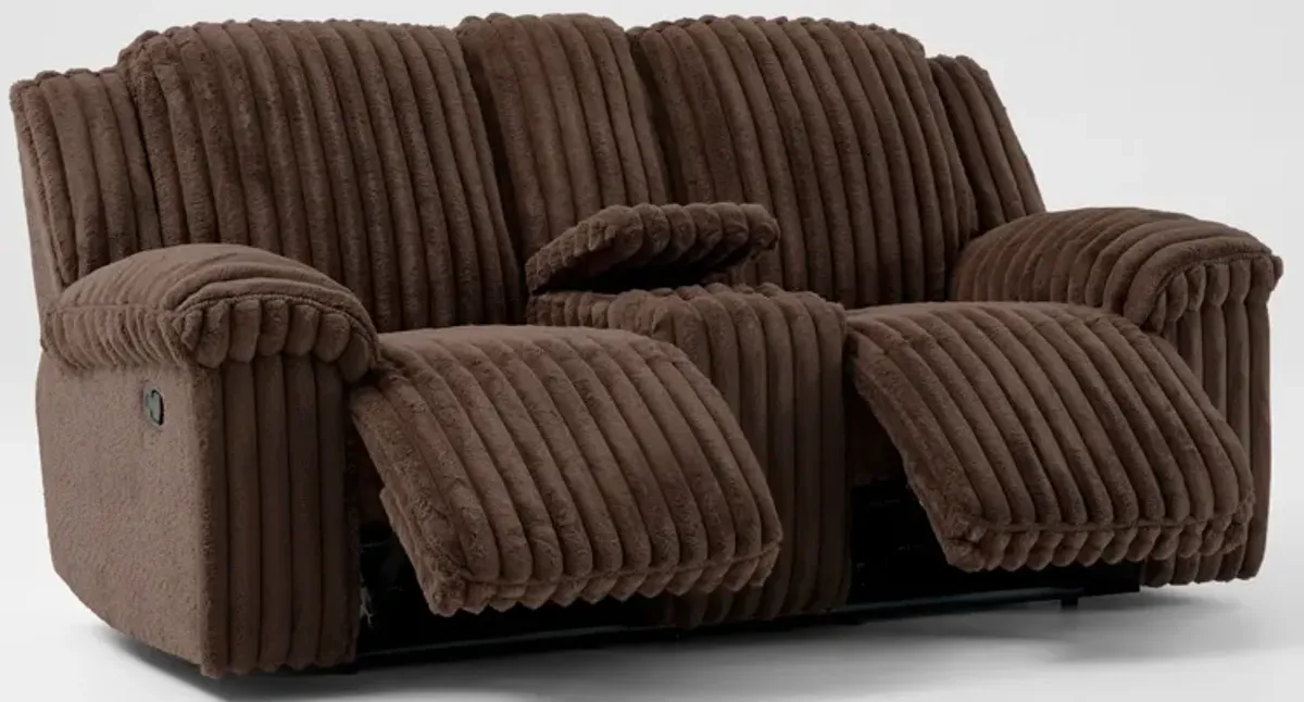 Rafi Manual Reclining Sofa and Loveseat Set - Espresso