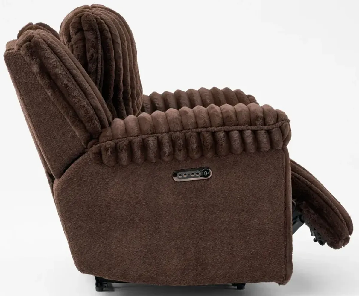 Rafi Dual-Power Recliner - Espresso