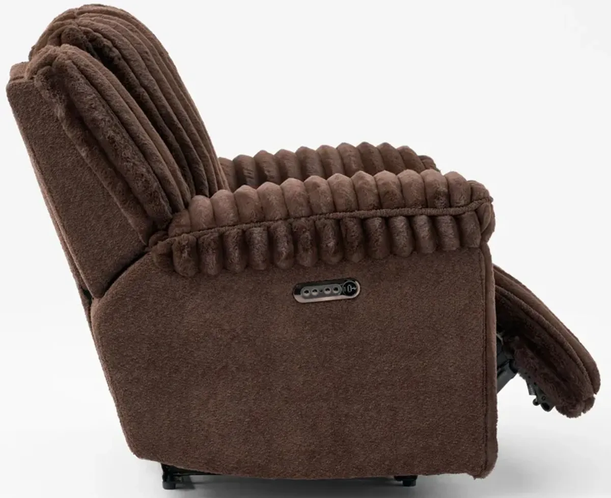 Rafi Dual-Power Recliner - Espresso