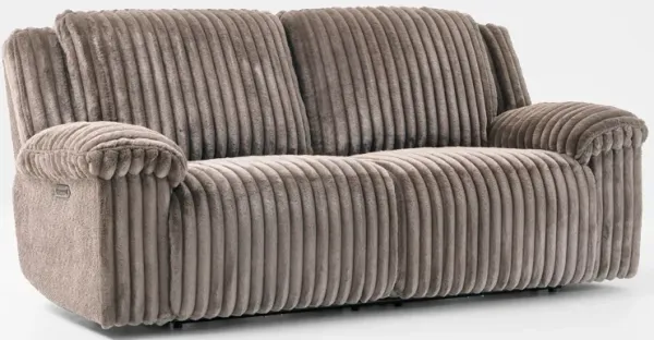 Rafi Dual-Power Reclining Sofa - Taupe