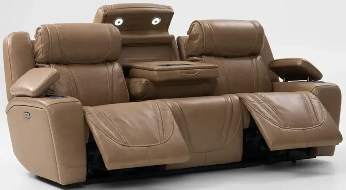 Forte Dual-Power Reclining Sofa - Sand