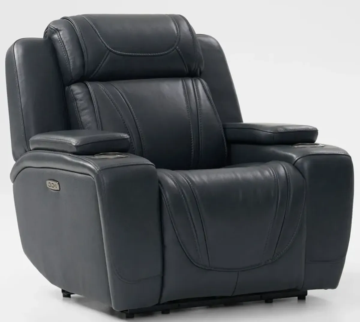 Forte Dual-Power Reclining Sofa and Recliner - Navy