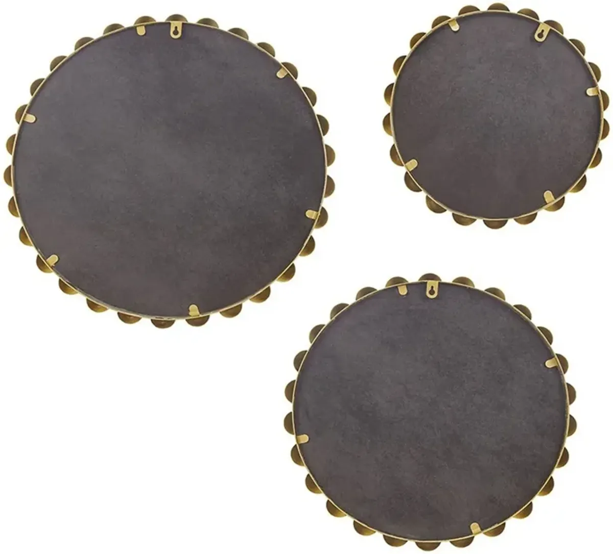 Button 3-Piece 20'' Round Wall Mirror Set