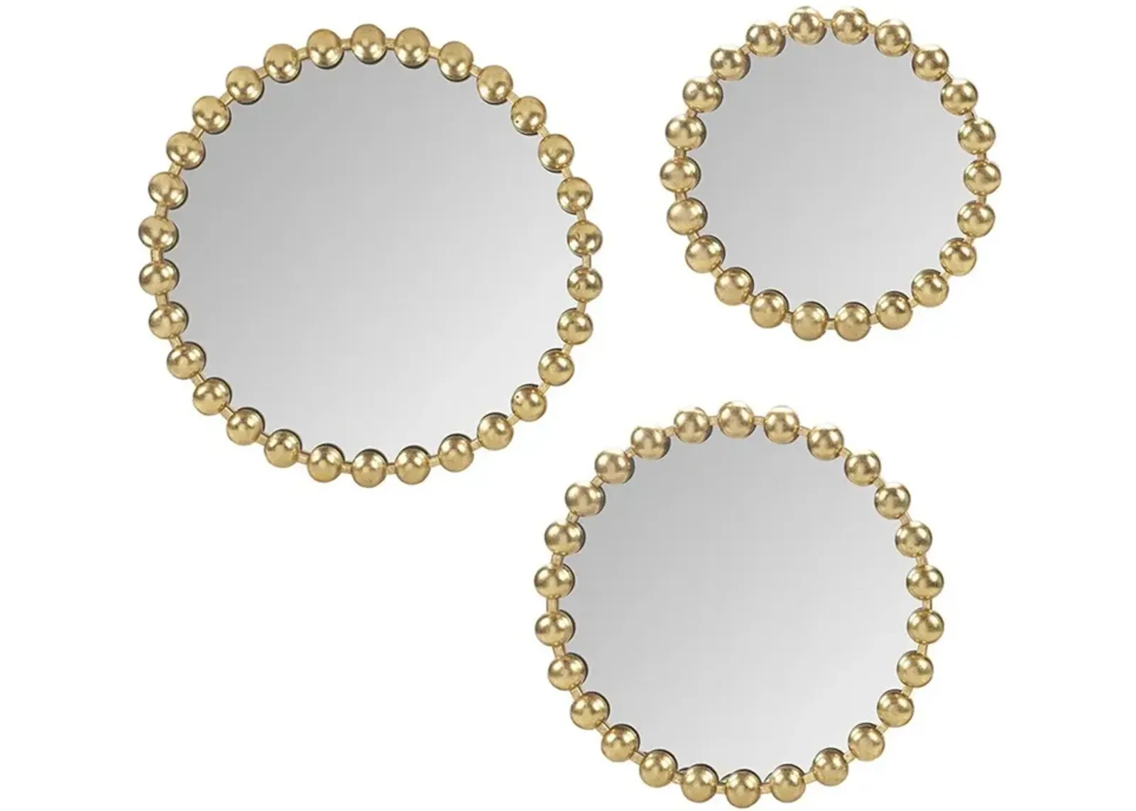 Button 3-Piece 20'' Round Wall Mirror Set