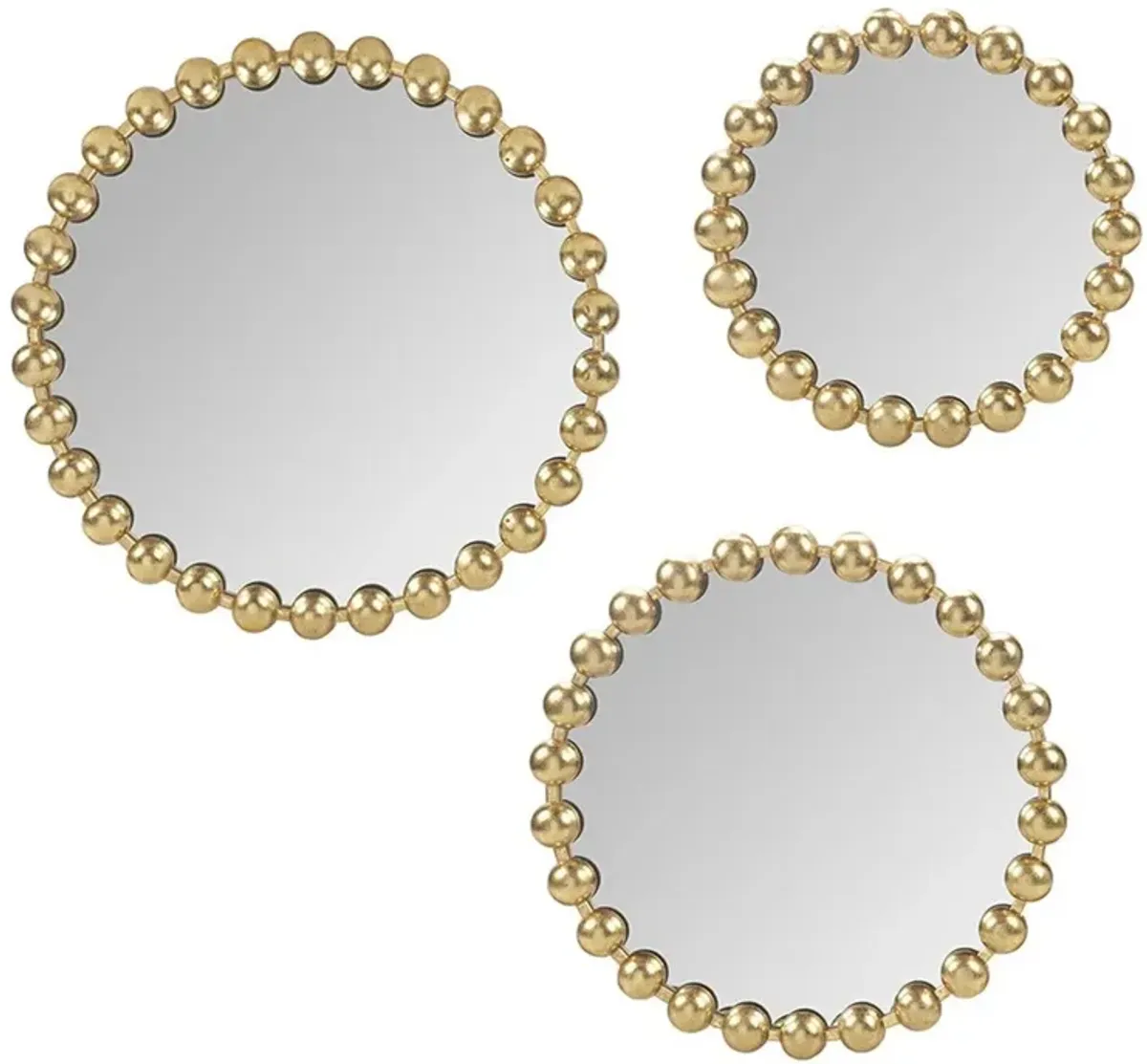 Button 3-Piece 20'' Round Wall Mirror Set