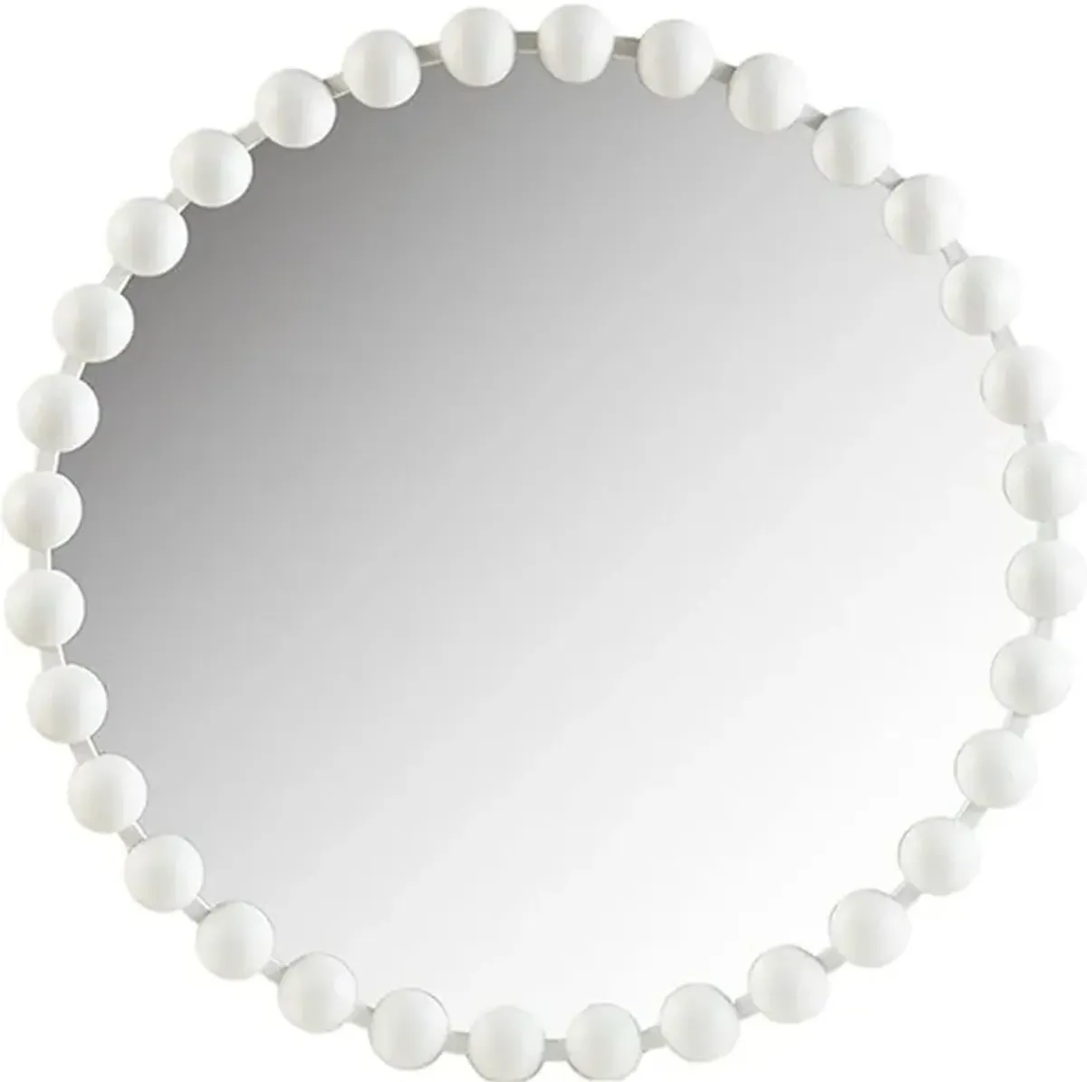 Button 27'' Round Wall Mirror - White