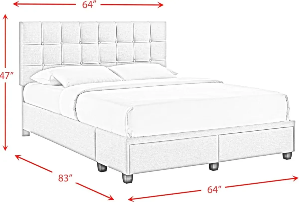 Romy Queen Platform Upholstered Storage Bed