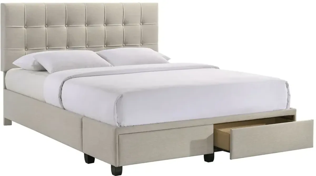 Romy Queen Platform Upholstered Storage Bed