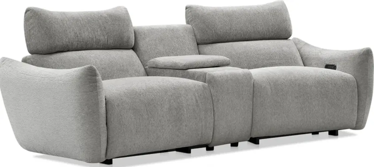 Genesis 3-Piece Dual-Power Reclining Sectional with 1 Console and Bluetooth® Speakers