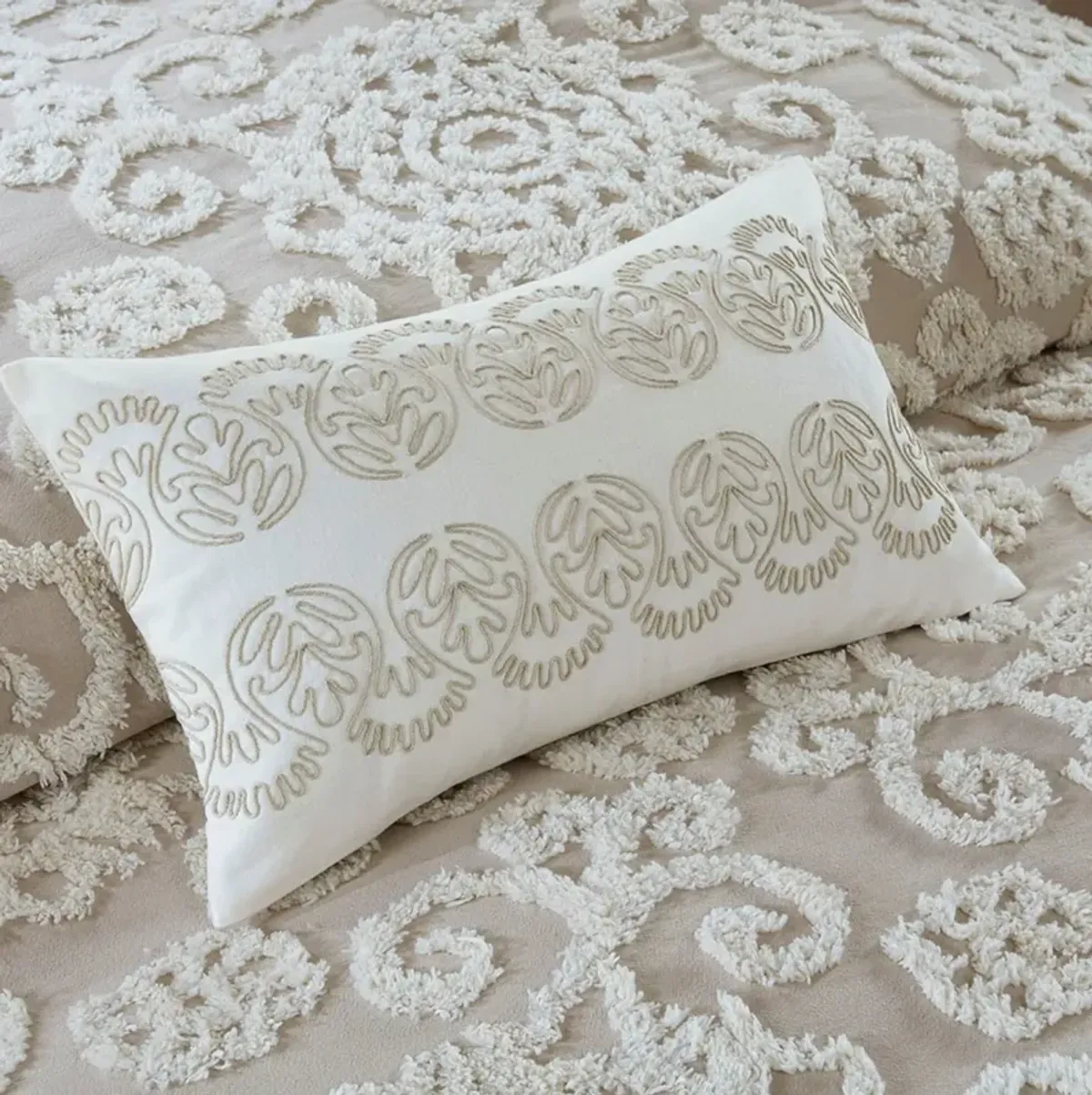 Grace Full/Queen Comforter Set - Taupe