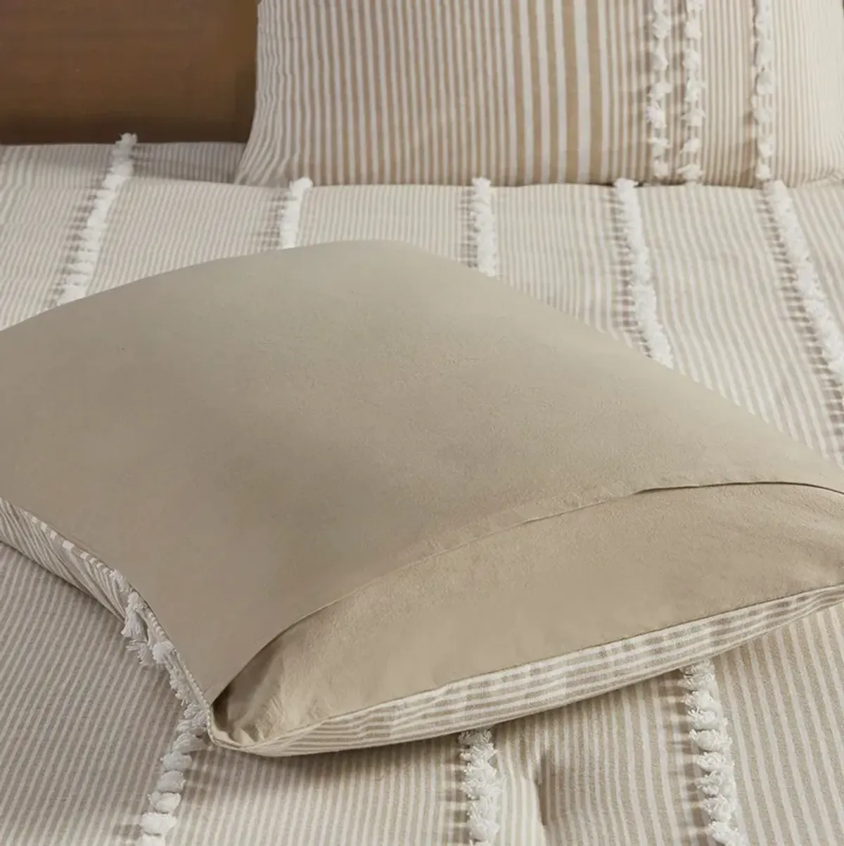 Alexis Full/Queen Duvet Cover Set - Taupe