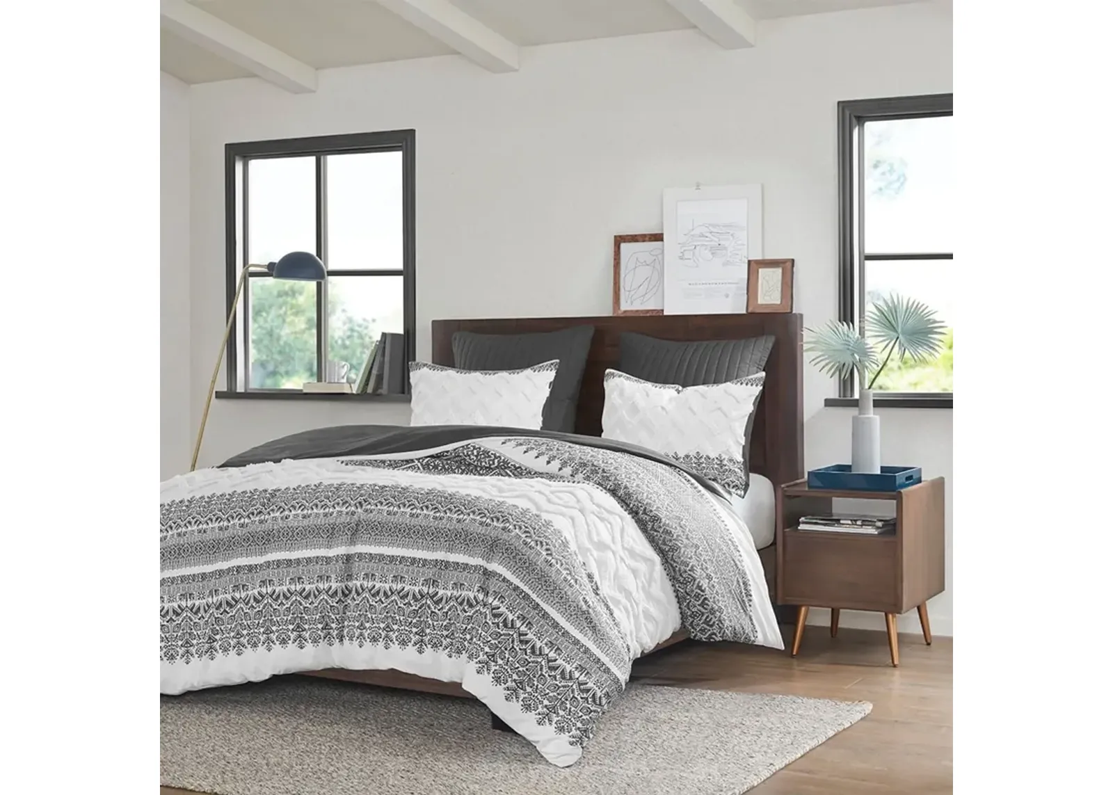 Persia King/California King Comforter Set - Gray