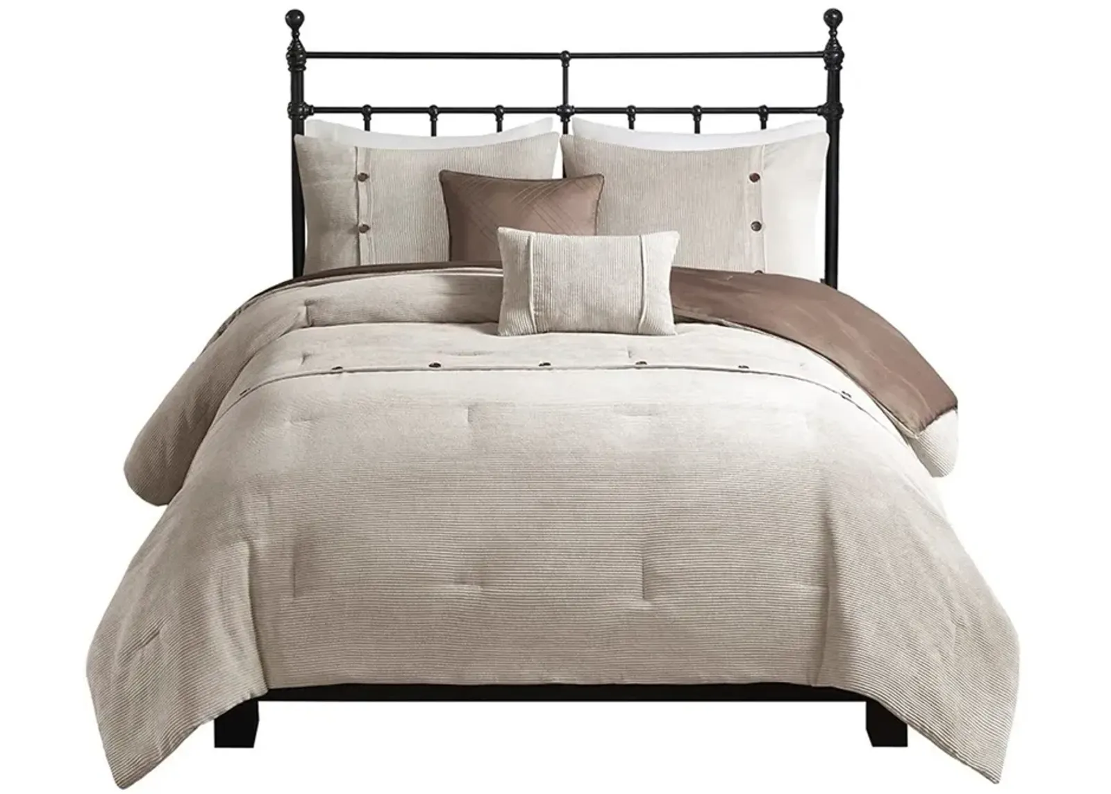 Skylar Full/Queen Comforter Set - Tan