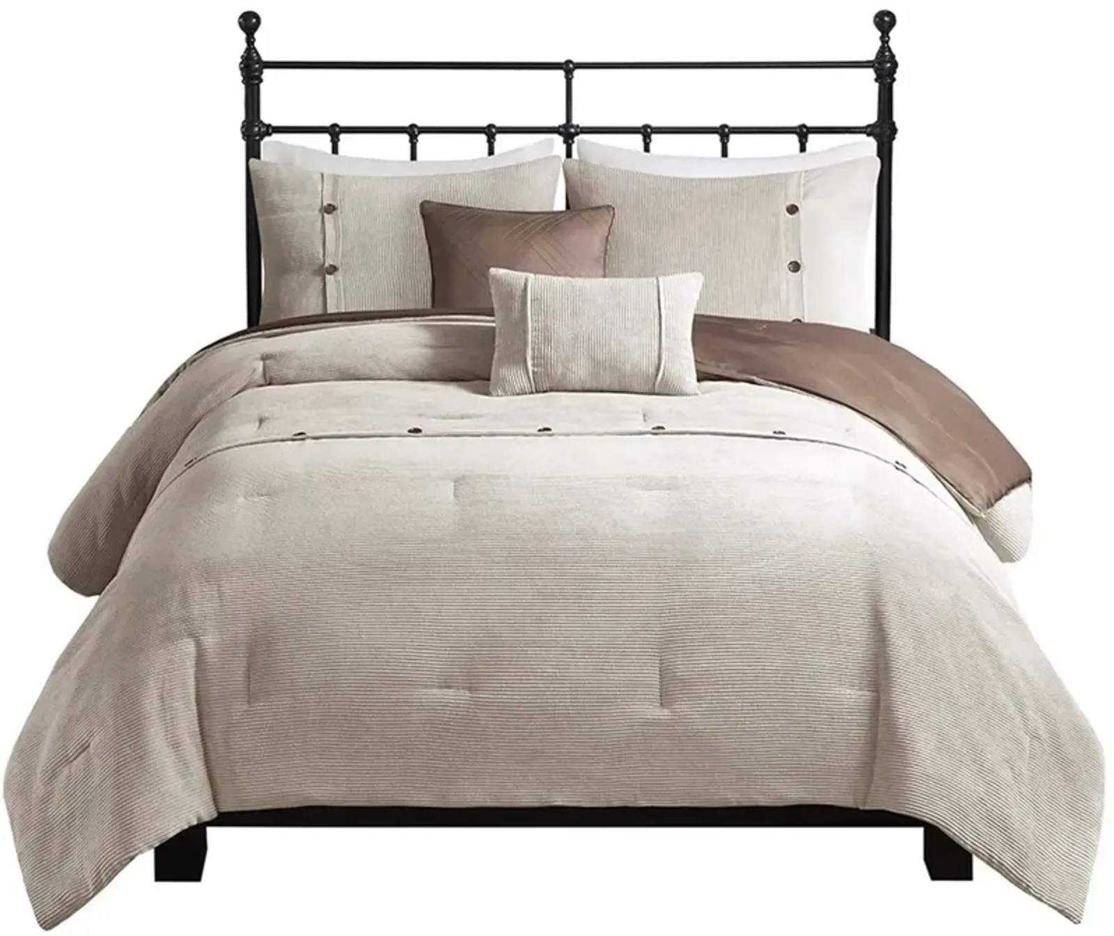 Skylar King/California King Comforter Set - Tan