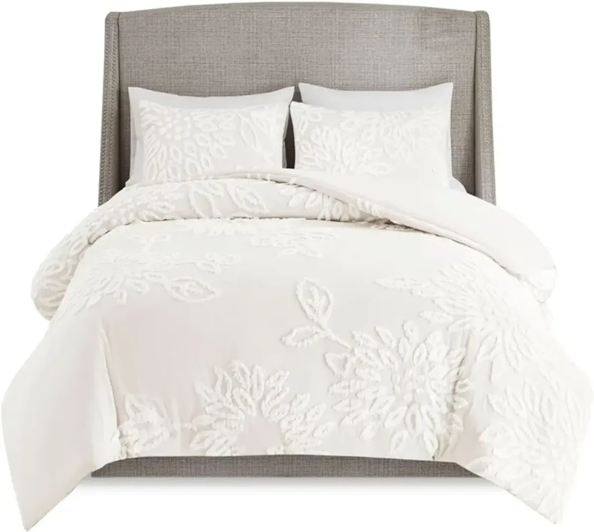 Zuri Full/Queen Comforter Set - White